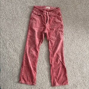 Pilcro Pink Corduroy Trousers